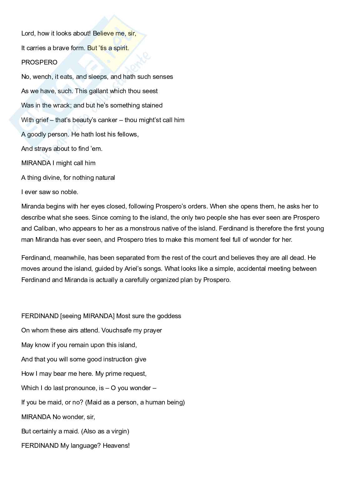 Appunti lezione di Letteratura inglese su Shakespeare Pag. 61