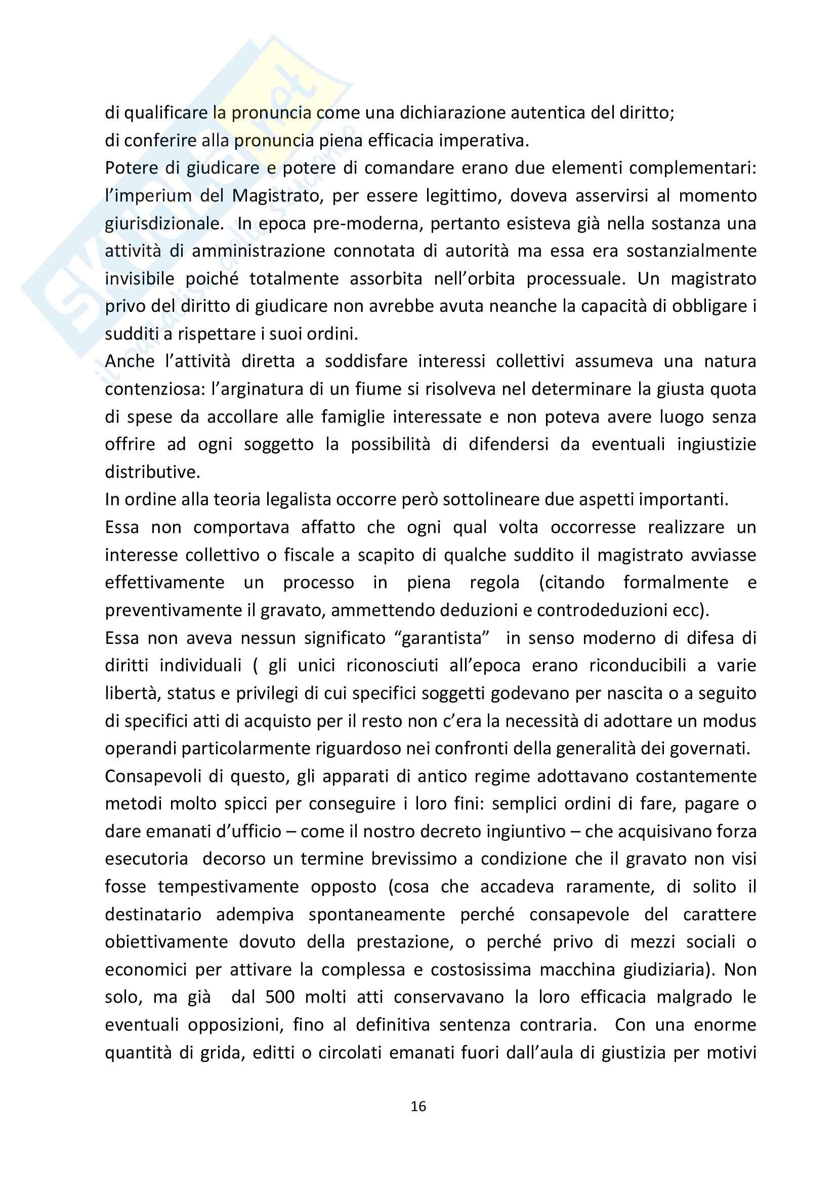 Riassunto esame Storia degli Ordinamenti Amministrativi, prof. Di Paolo, libro consigliato Storia del Diritto Amministrativo, Mannori Pag. 16