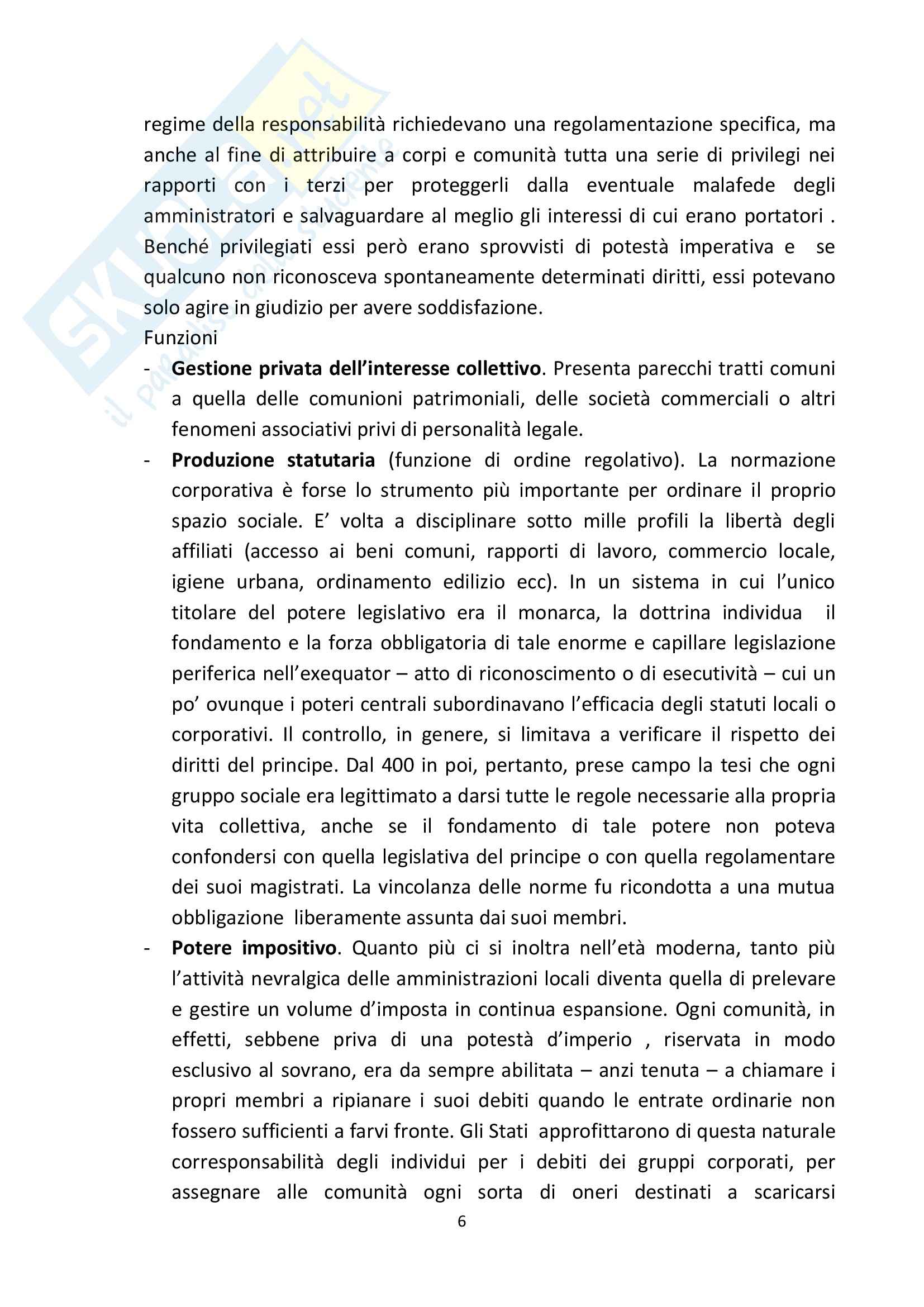 Riassunto esame Storia degli Ordinamenti Amministrativi, prof. Di Paolo, libro consigliato Storia del Diritto Amministrativo, Mannori Pag. 6