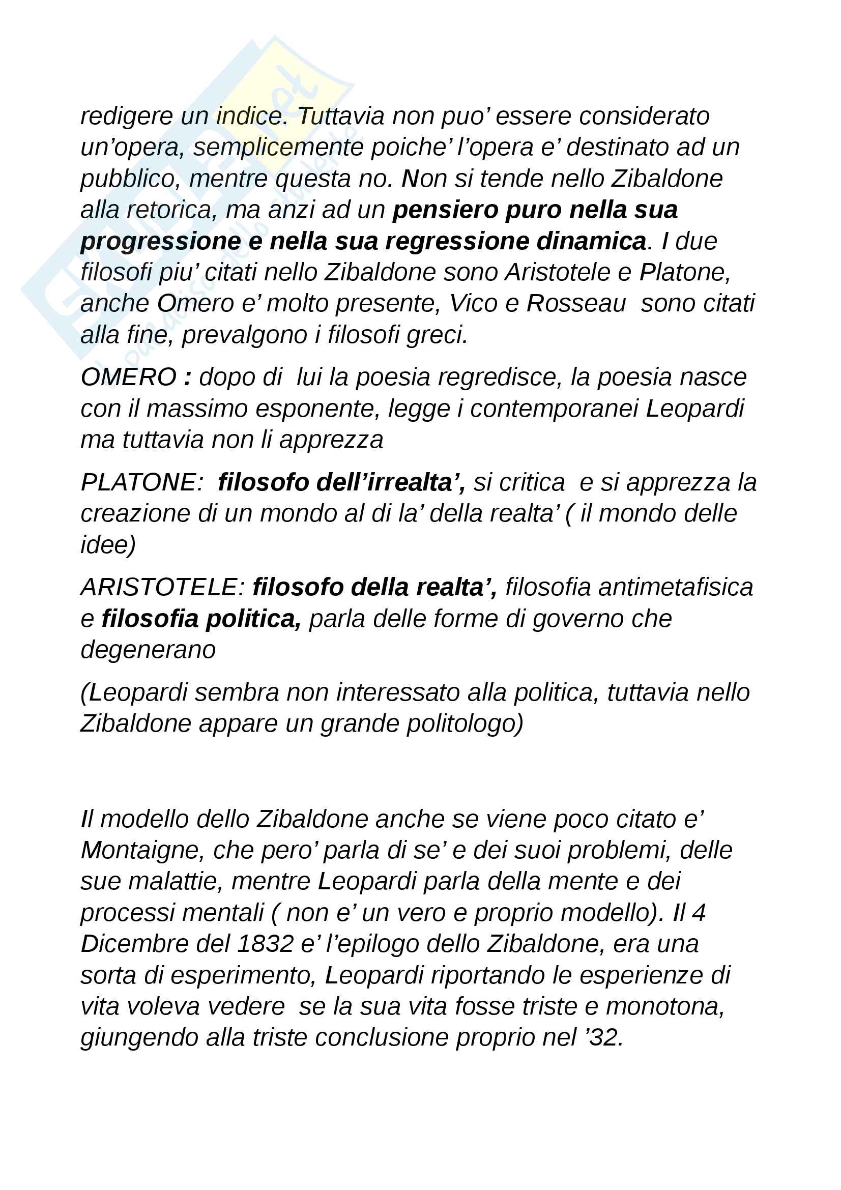 Appunti letteratura italiana Giacomo Leopardi Pag. 2
