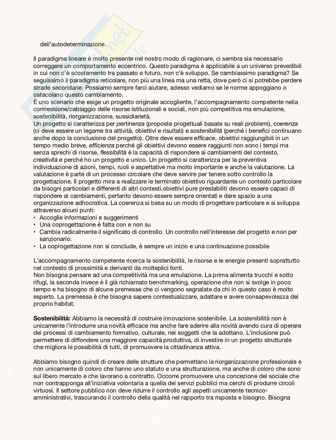 Riassunto esame pedagogia delle diversità e delle differenze, prof. Sannipoli, libro consigliato: L'accompagnamento nel progetto di vita inclusivo, Canevaro Pag. 6