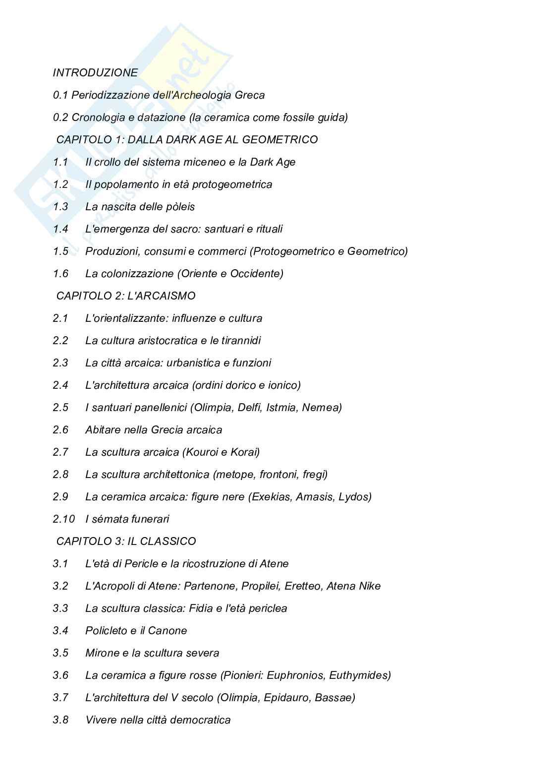 Archeologia classica - parte greca Pag. 2