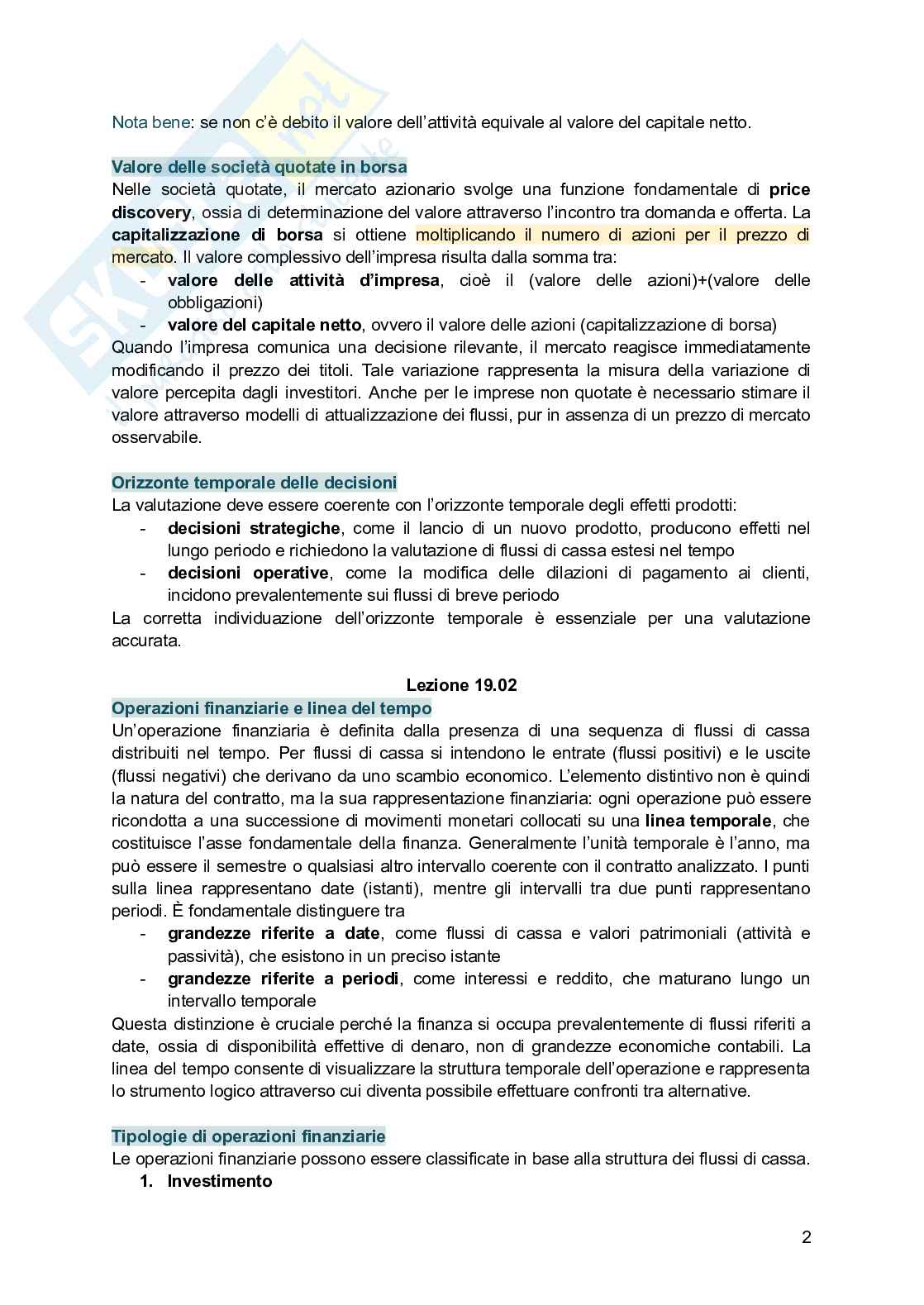 Finanza aziendale Pag. 2