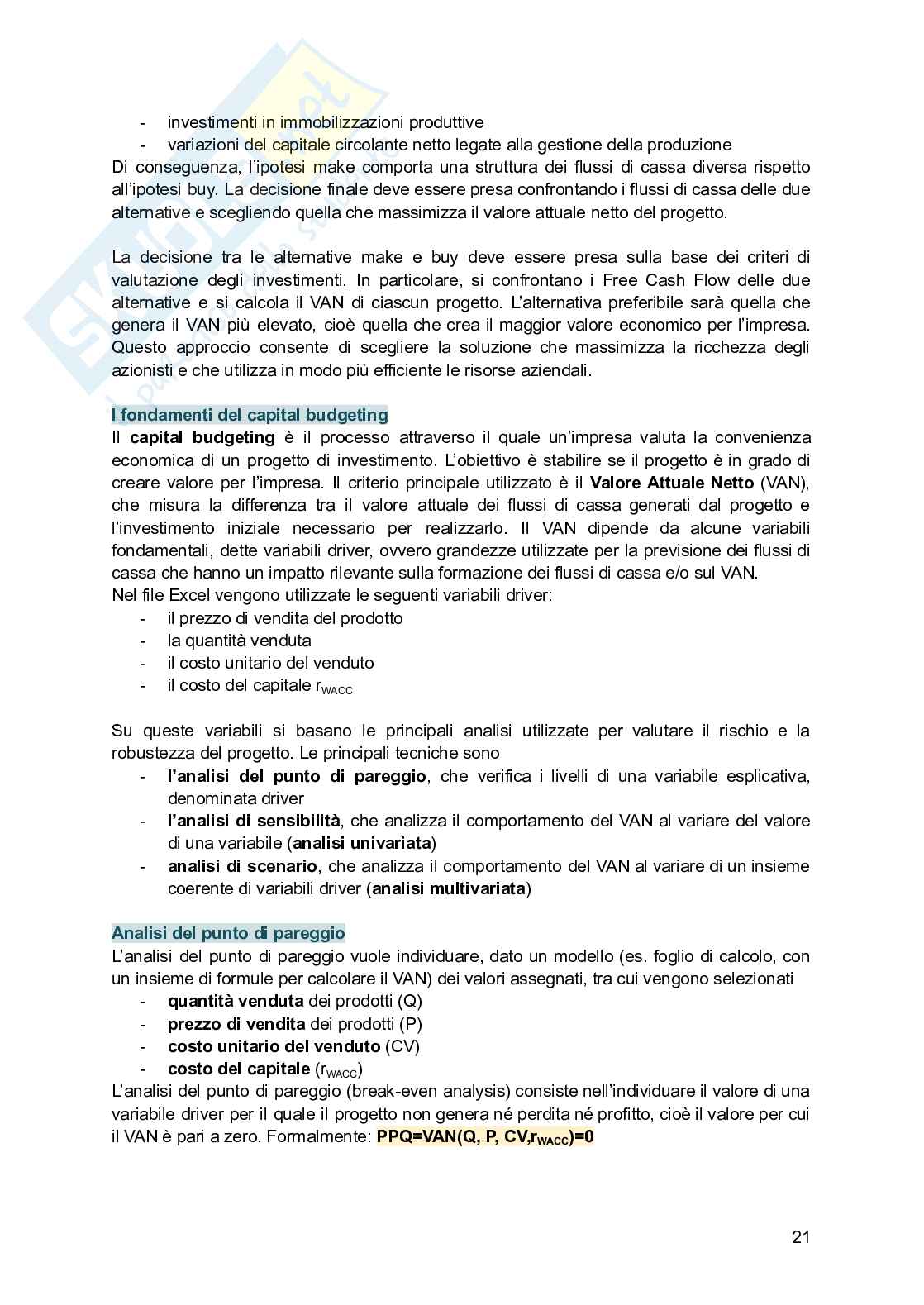 Finanza aziendale Pag. 21