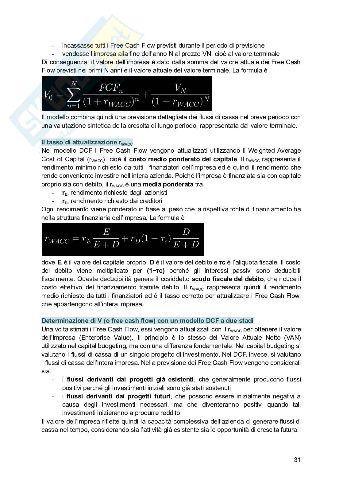 Finanza aziendale Pag. 31
