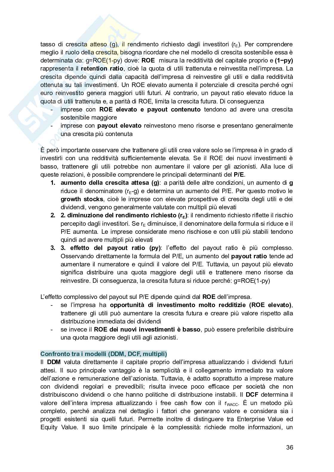 Finanza aziendale Pag. 36