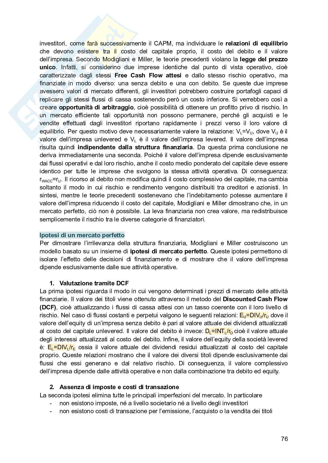 Finanza aziendale Pag. 76