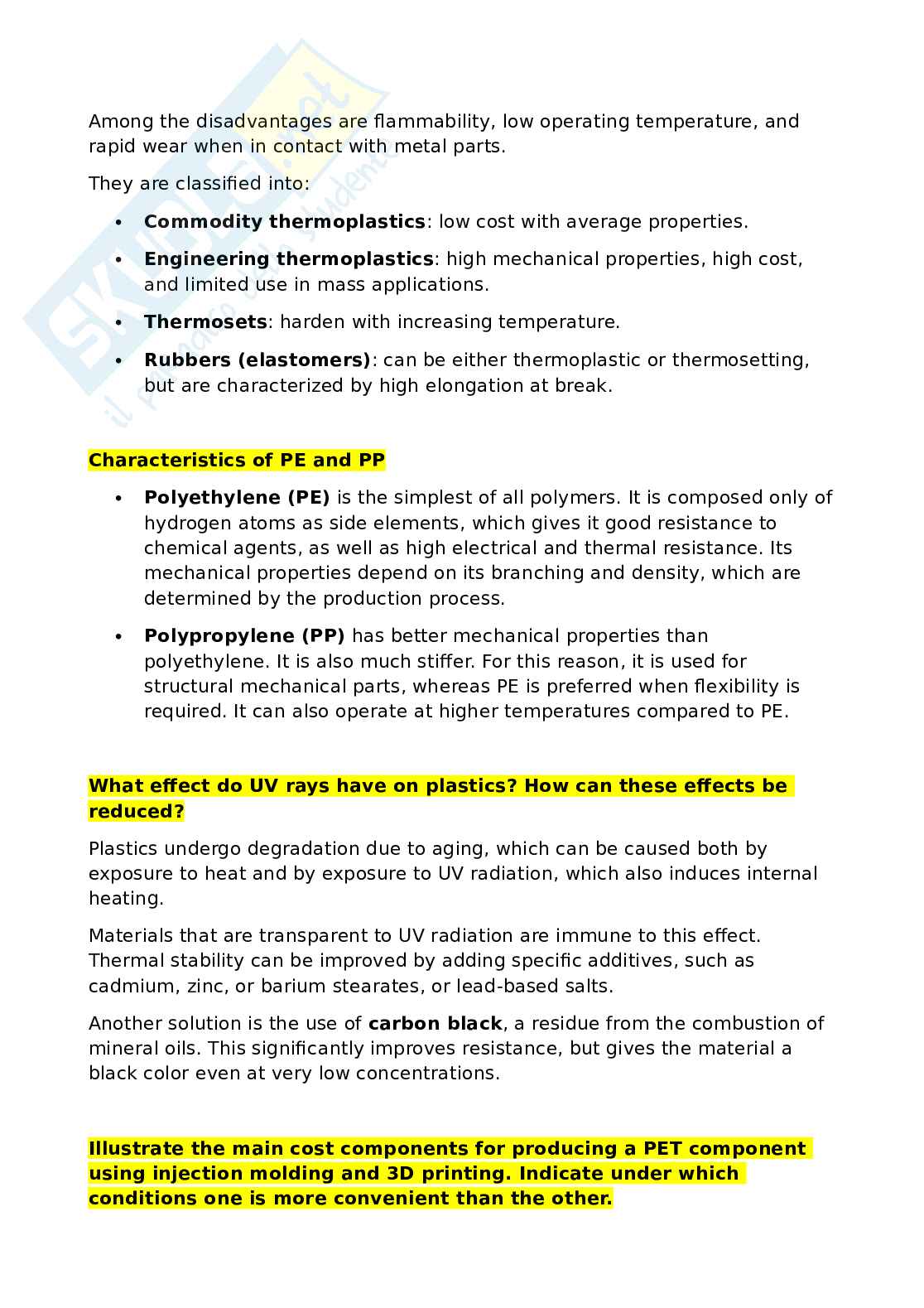 Domande Optimization and innovation of production processes (in inglese) Pag. 16