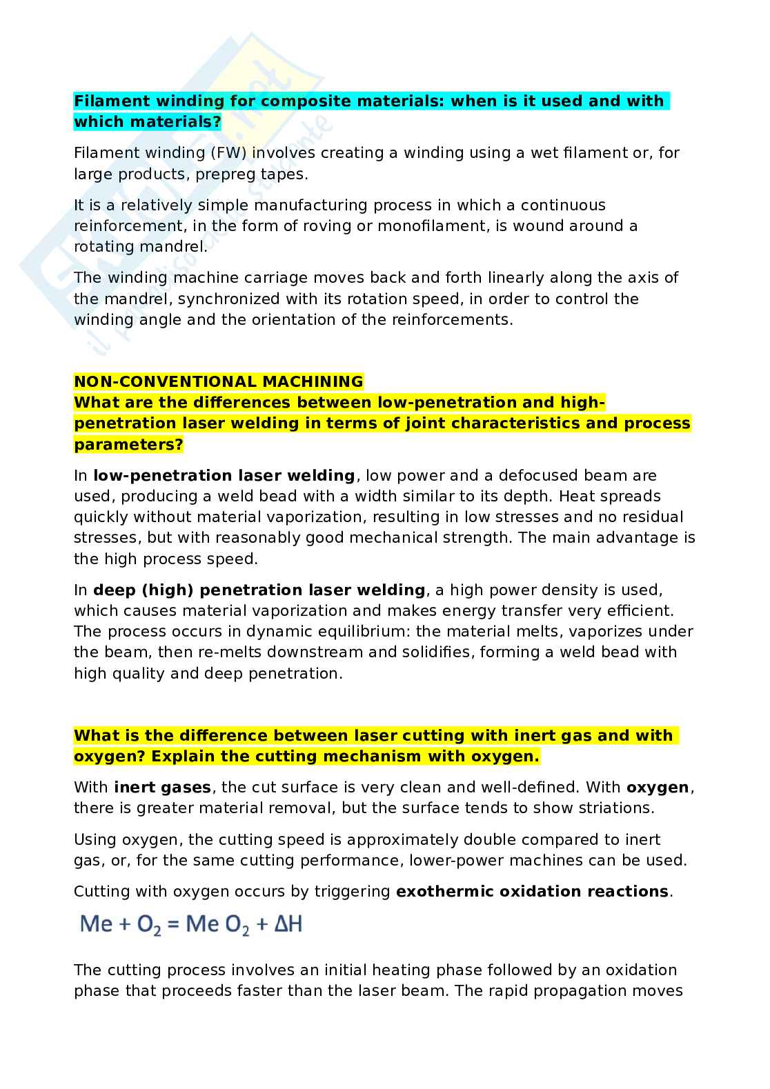 Domande Optimization and innovation of production processes (in inglese) Pag. 26