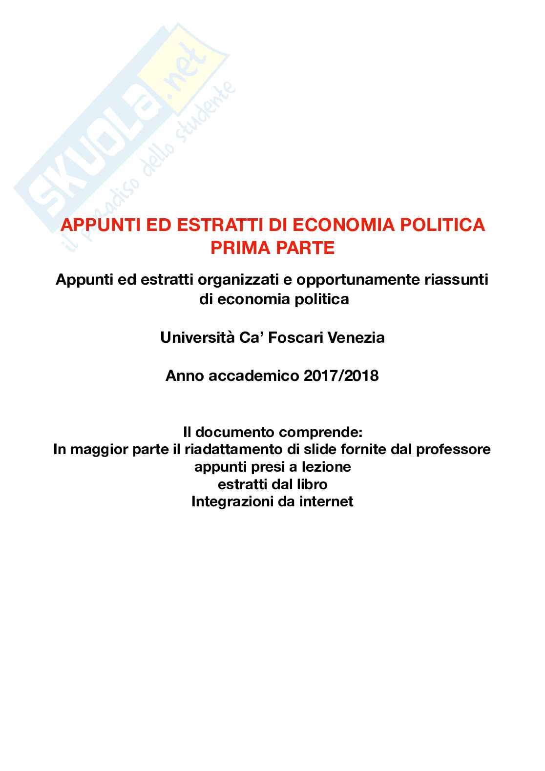 Appunti di economia politica Pag. 1