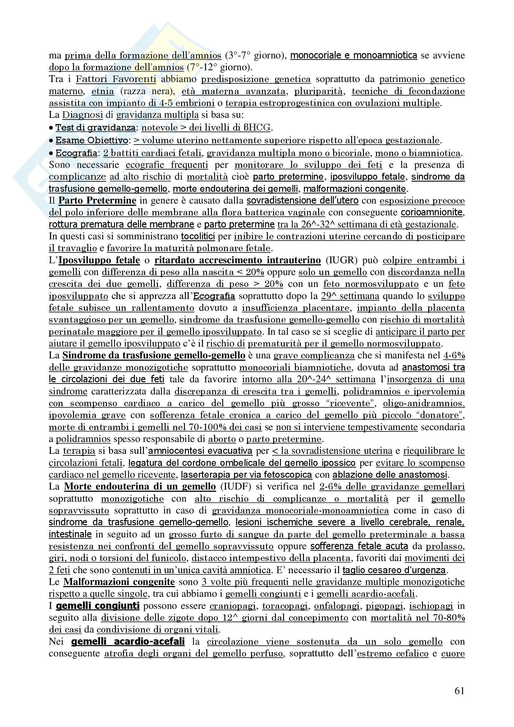 Ginecologia e Ostetricia - Appunti Pag. 61