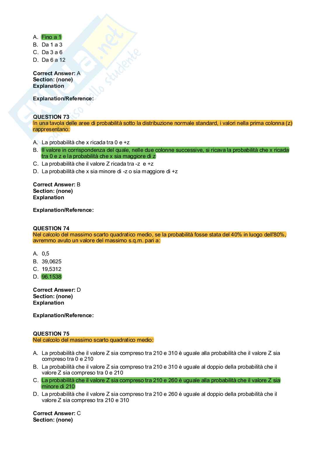Paniere domande Elaborazione dei segnali e delle informazioni di misura Pag. 21