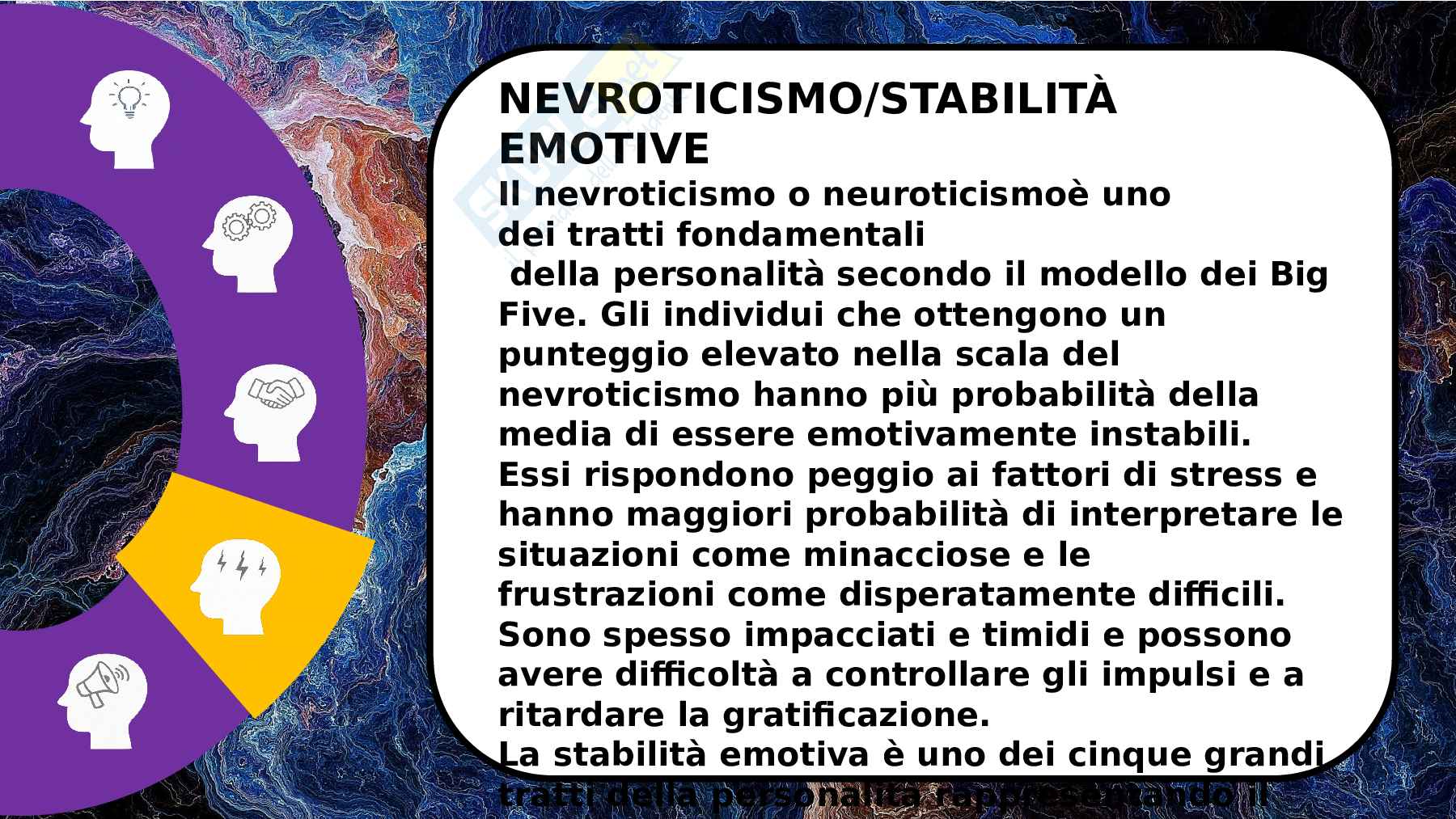 Modello dei Big Five nella psicologia della personalità Pag. 11