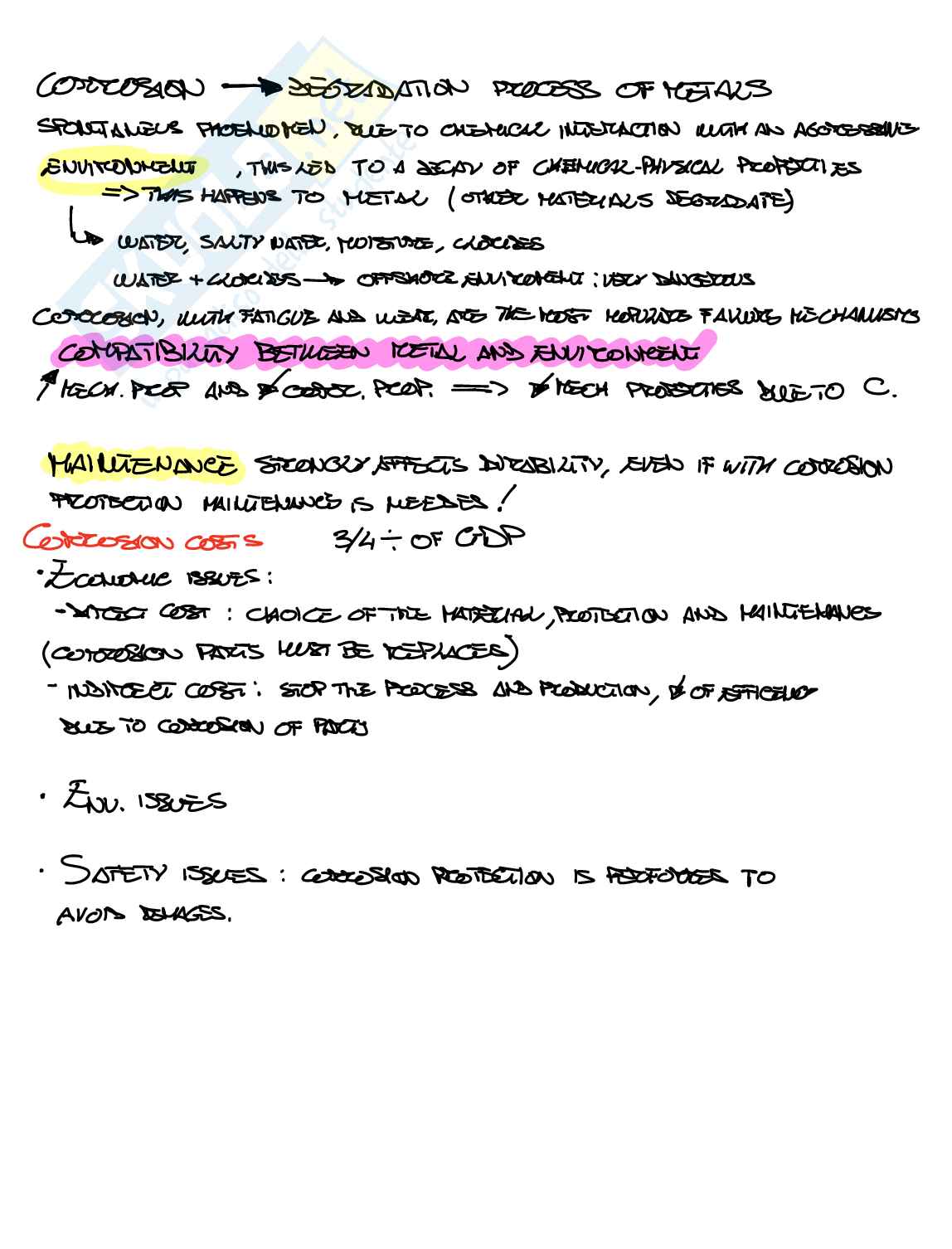 Materials and corrosion of offshore structers and equipment Pag. 1