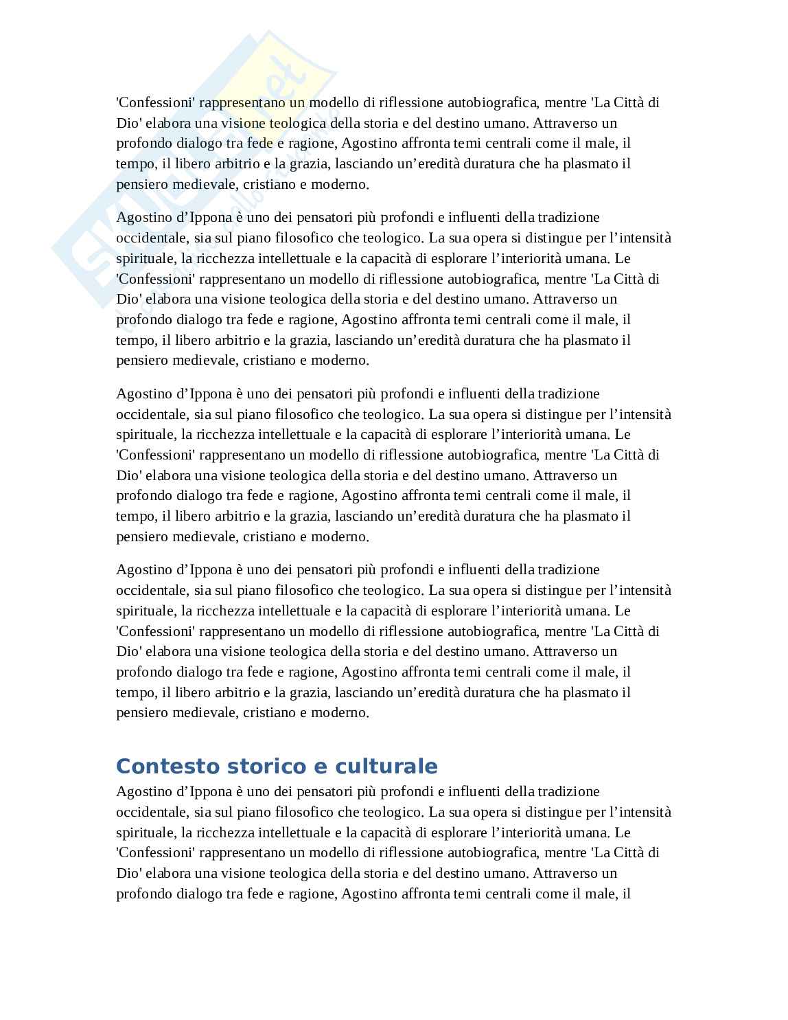 Cuore inquieto: la ricerca di verità in Agostino Pag. 2