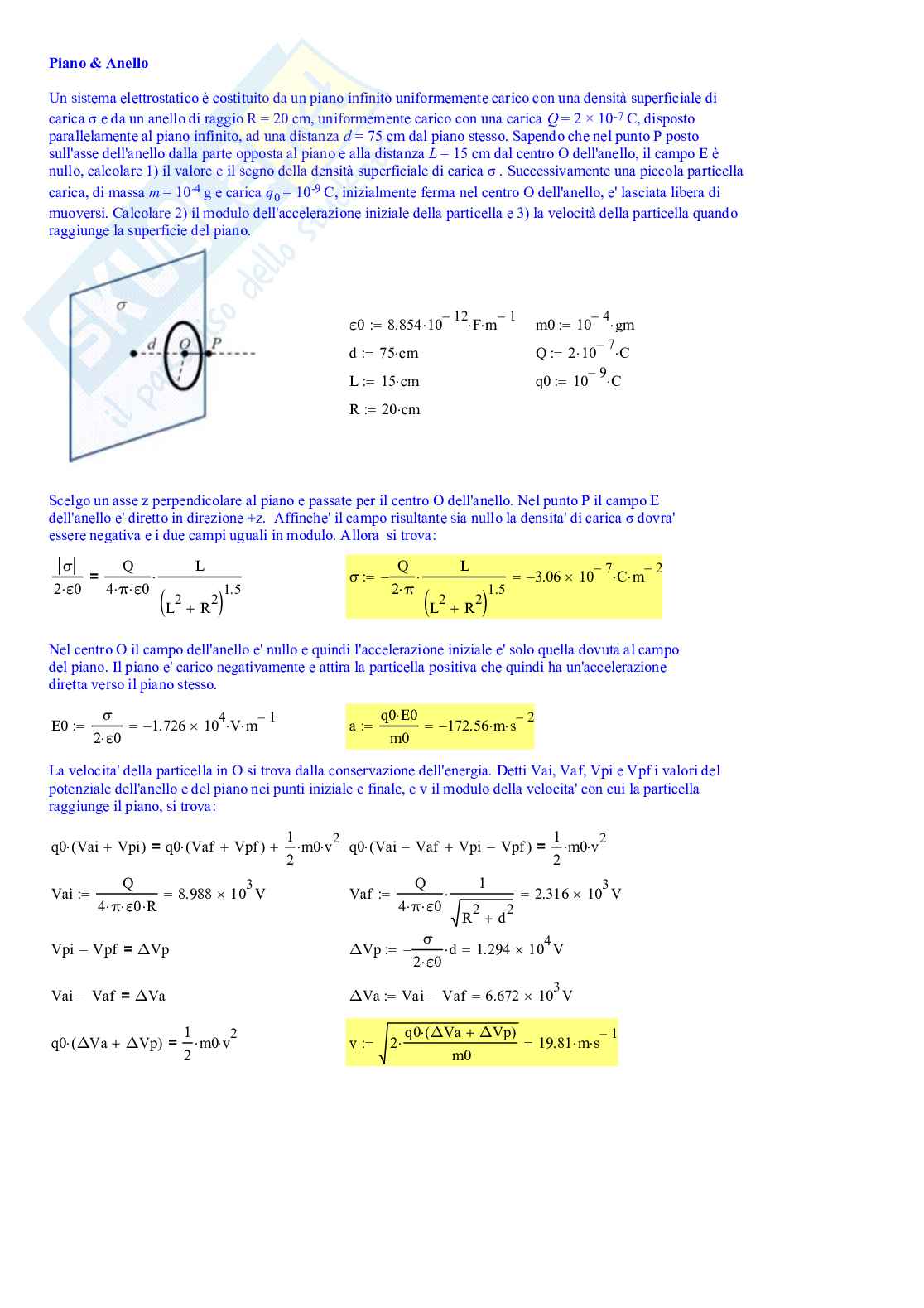Esercizi di Fisica 2 sull'elettromagnetismo  Pag. 2