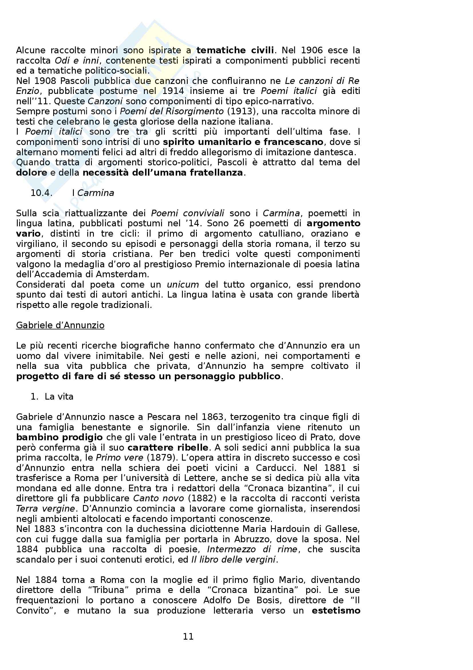 Riassunto esame Letteratura Italiana, prof. Boggione, libro consigliato Storia ed Antologia della Letteratura, Barberi Squarotti Pag. 11