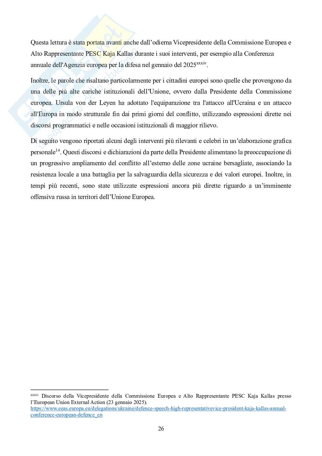 Il trade-off tra sicurezza europea e sostenibilità in relazione al conflitto russo-ucraino Pag. 26
