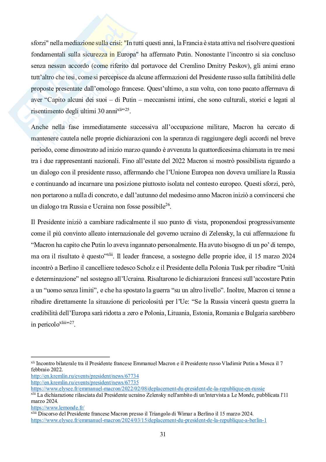 Il trade-off tra sicurezza europea e sostenibilità in relazione al conflitto russo-ucraino Pag. 31
