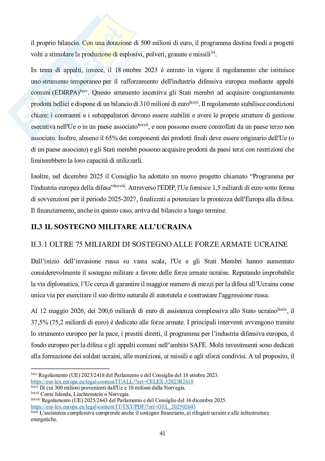 Il trade-off tra sicurezza europea e sostenibilità in relazione al conflitto russo-ucraino Pag. 41