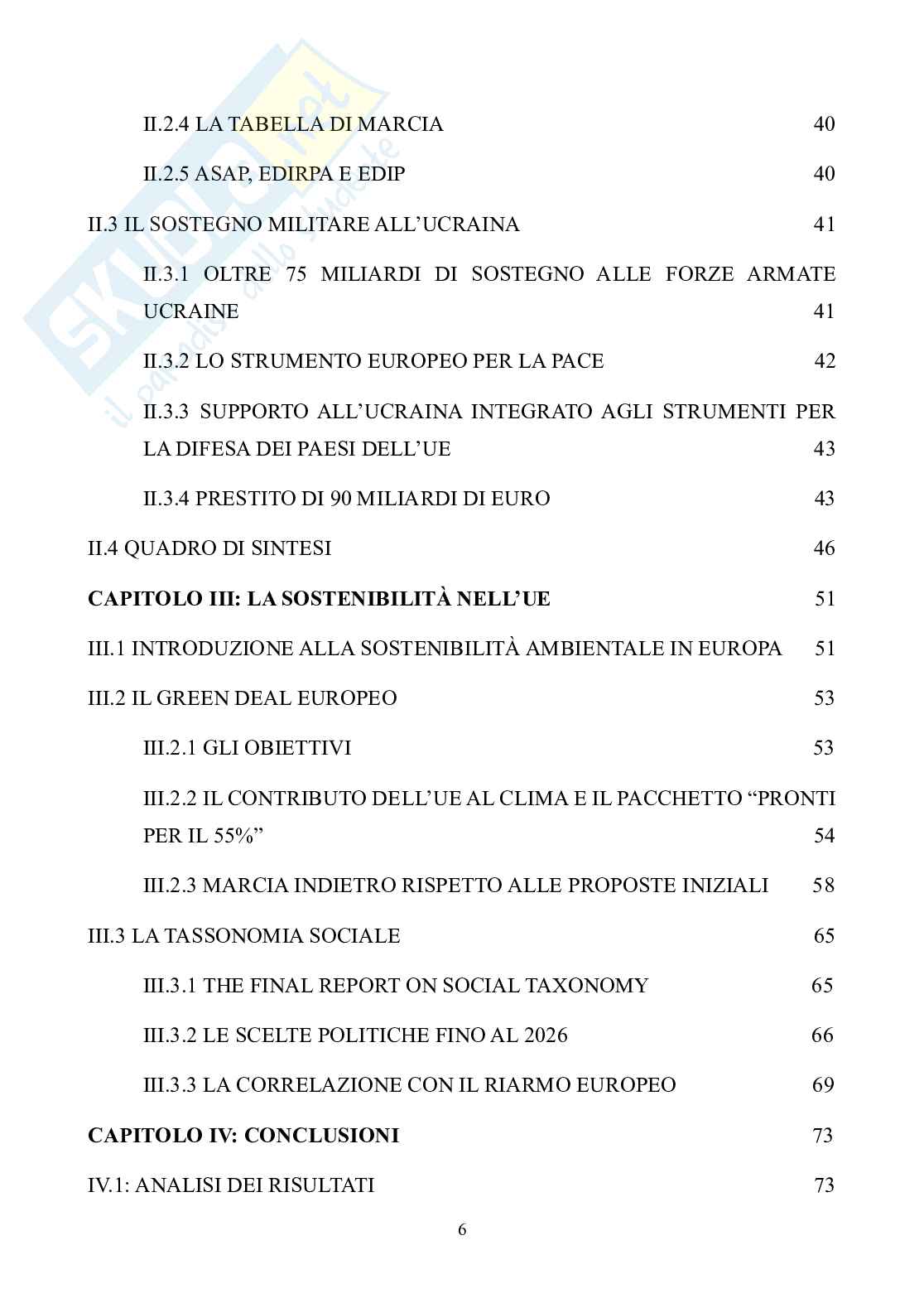 Il trade-off tra sicurezza europea e sostenibilità in relazione al conflitto russo-ucraino Pag. 6