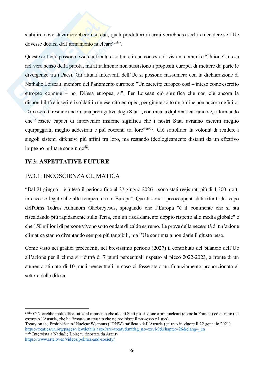 Il trade-off tra sicurezza europea e sostenibilità in relazione al conflitto russo-ucraino Pag. 86