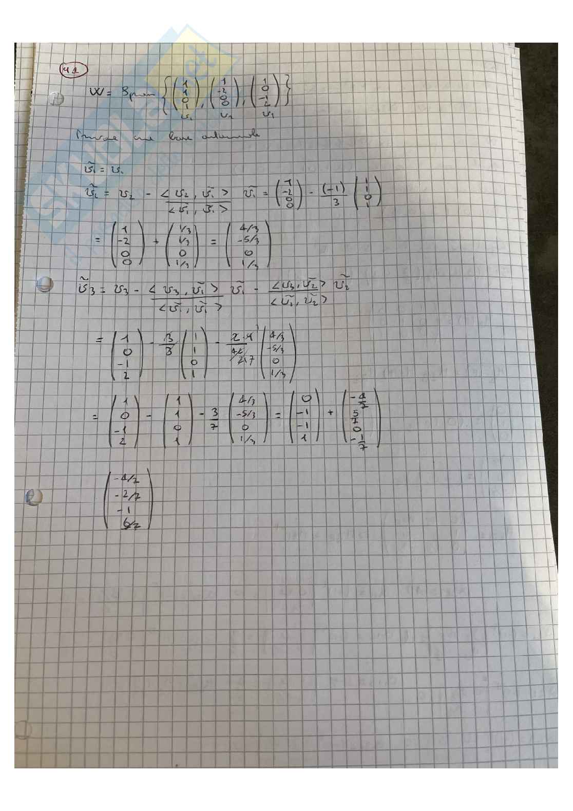 Geometria 1(calcolo matriciale, sistemi lineari, Gram-Schmidt, autovettori) Pag. 81