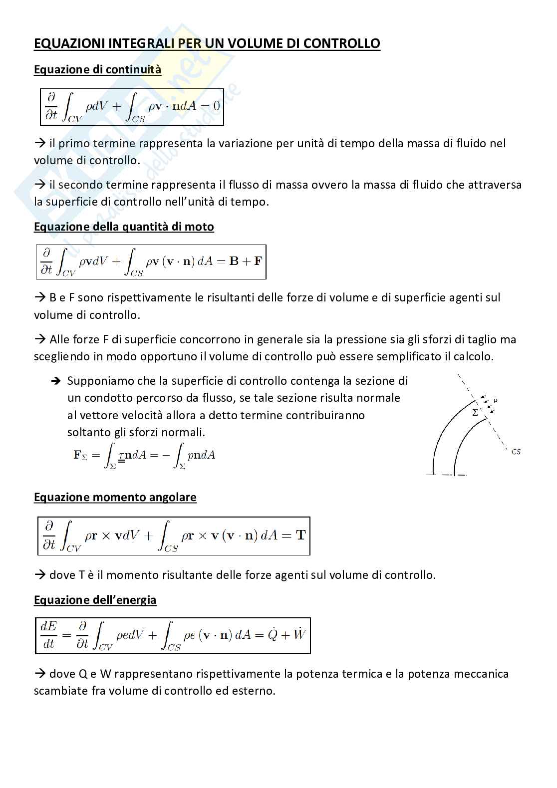 Appunti e schemi Fluidodinamica Pag. 1