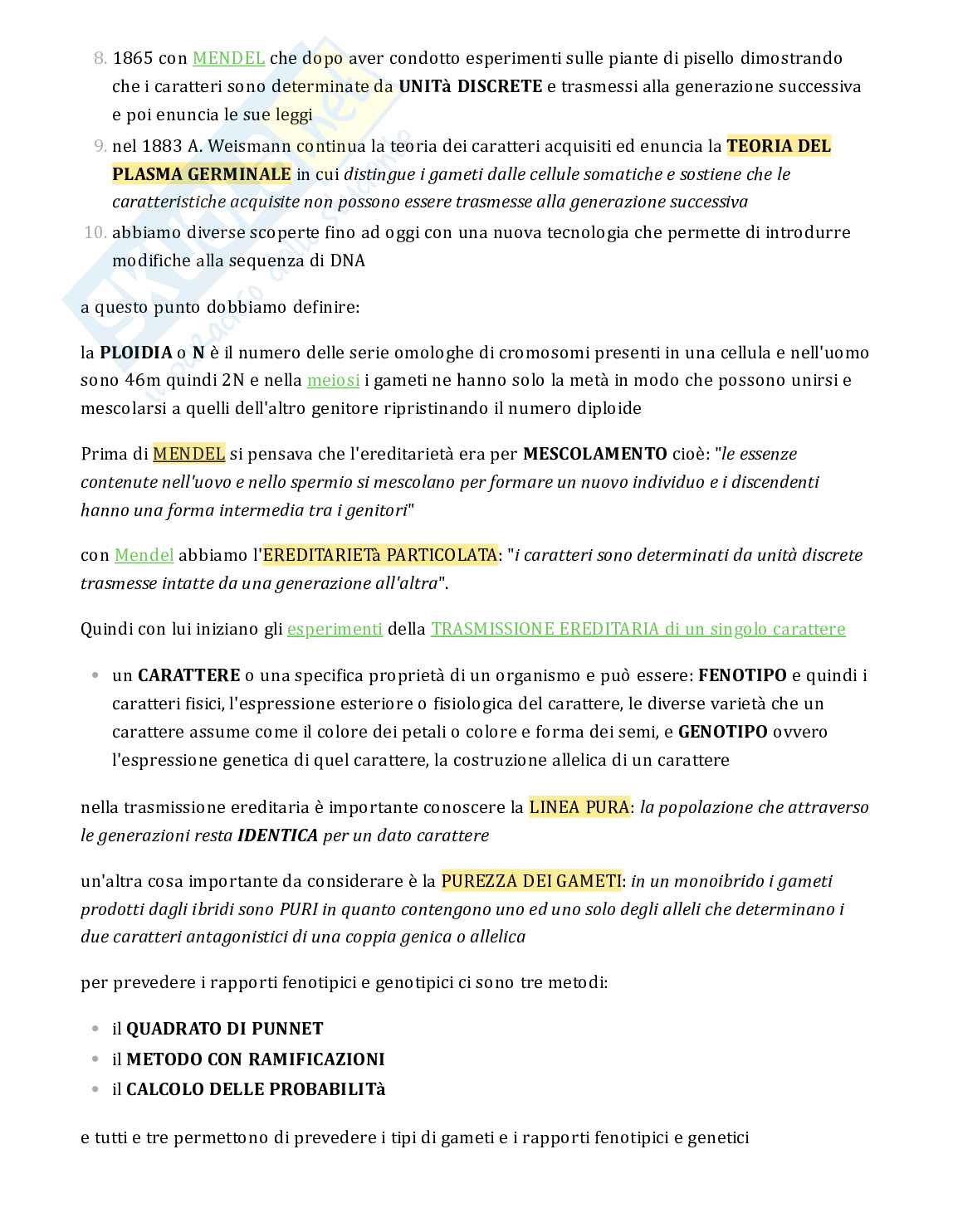 Testo di Genetica completo per esame Pag. 2