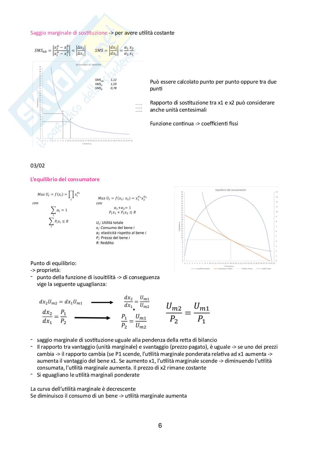 Appunti di Microeconomia Pag. 6