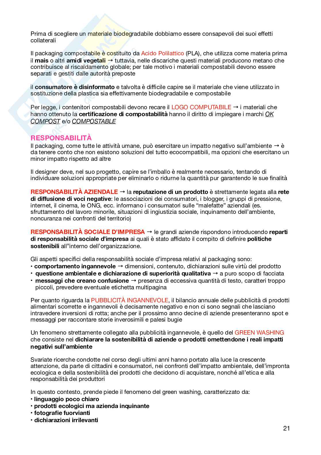 Appunti completi per l'esame di Packaging design  Pag. 21