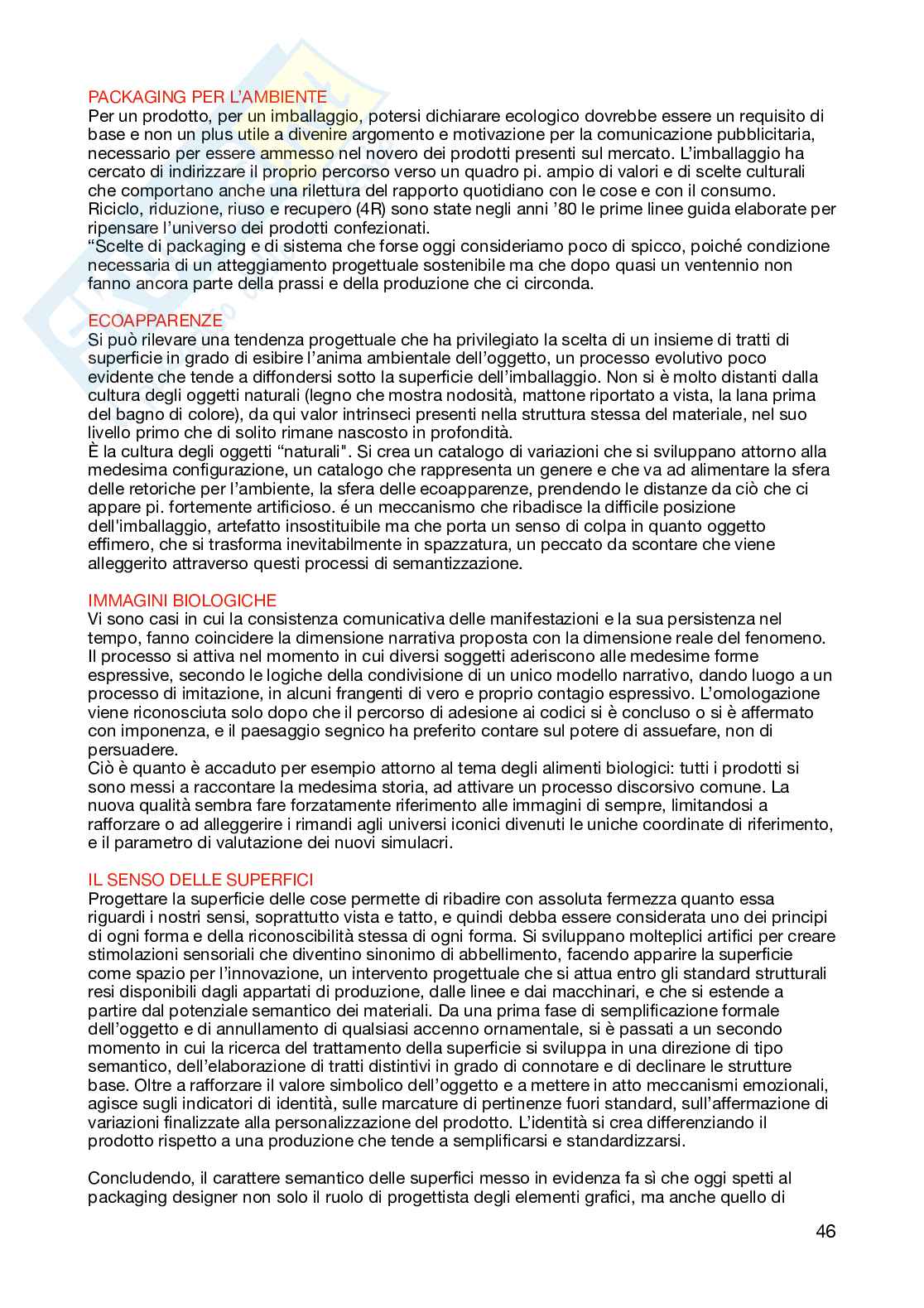 Appunti completi per l'esame di Packaging design  Pag. 46