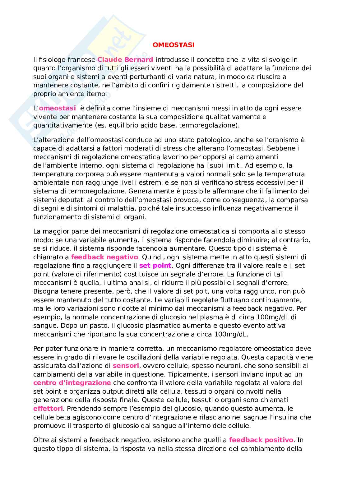 Omeostasi Pag. 1