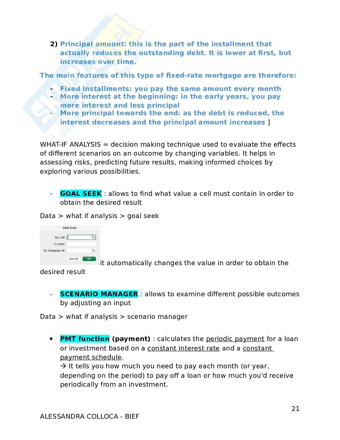 Appunti su Excel Pag. 21