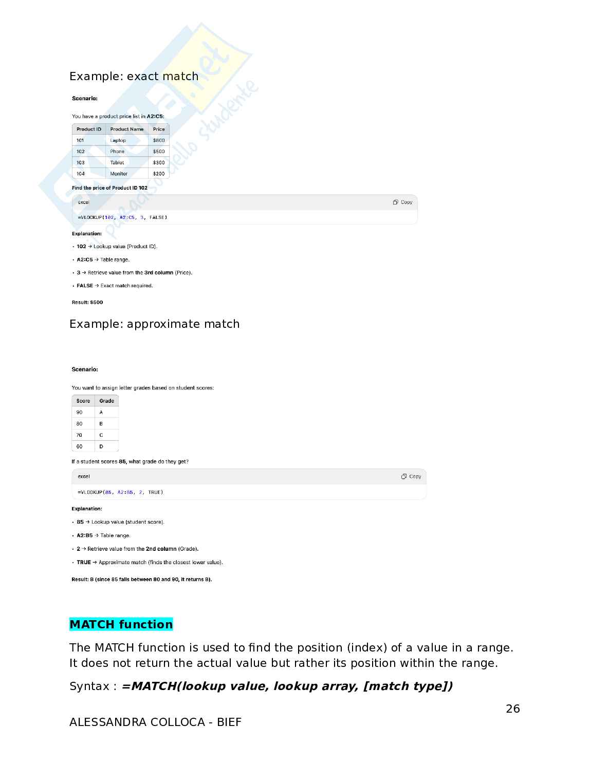Appunti su Excel Pag. 26