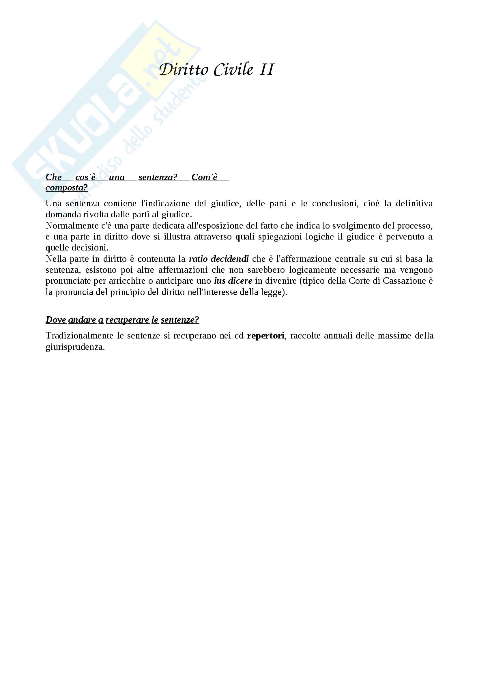 Diritto Civile 2 Pag. 1