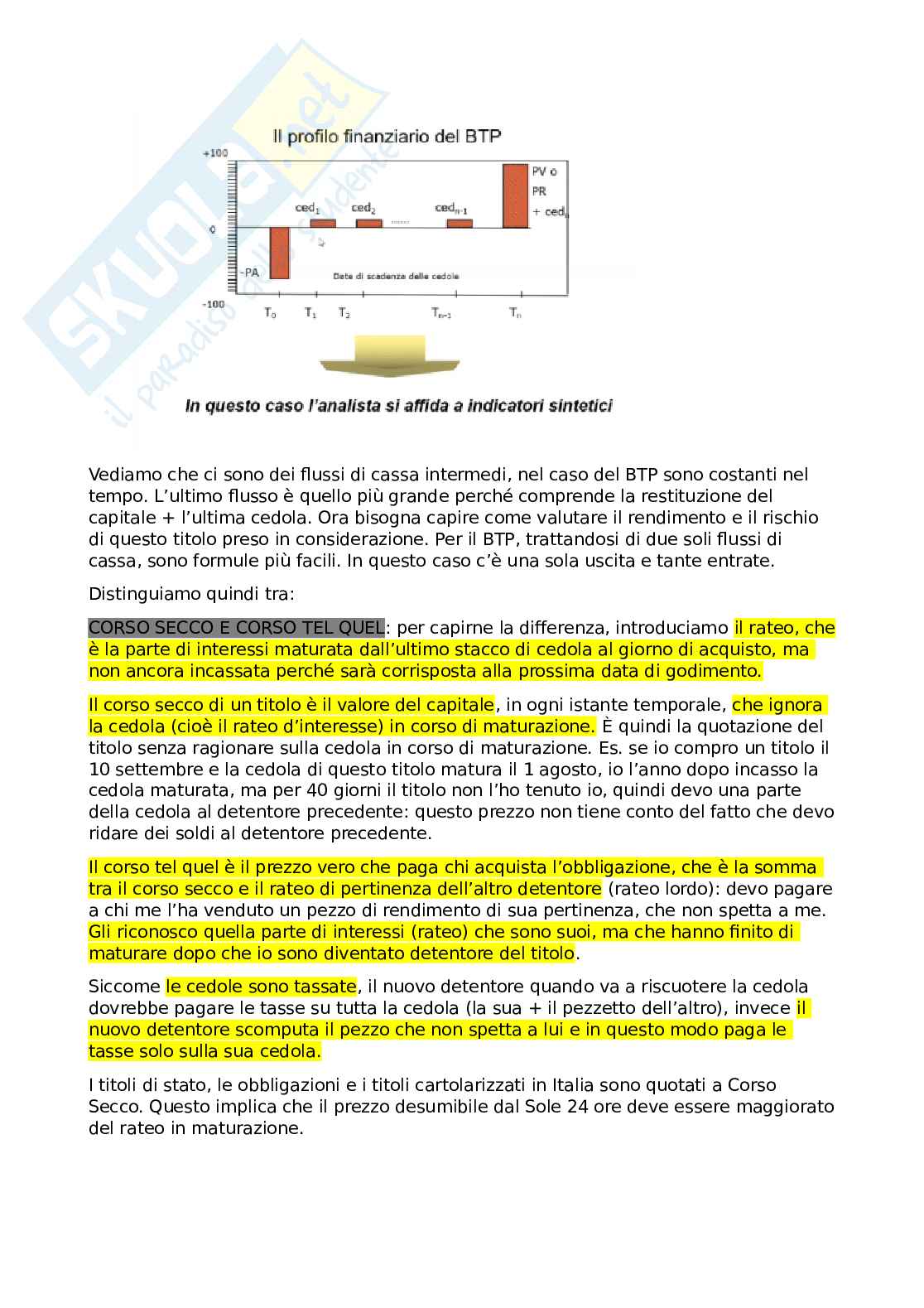 Strumenti e mercati finanziari Pag. 61