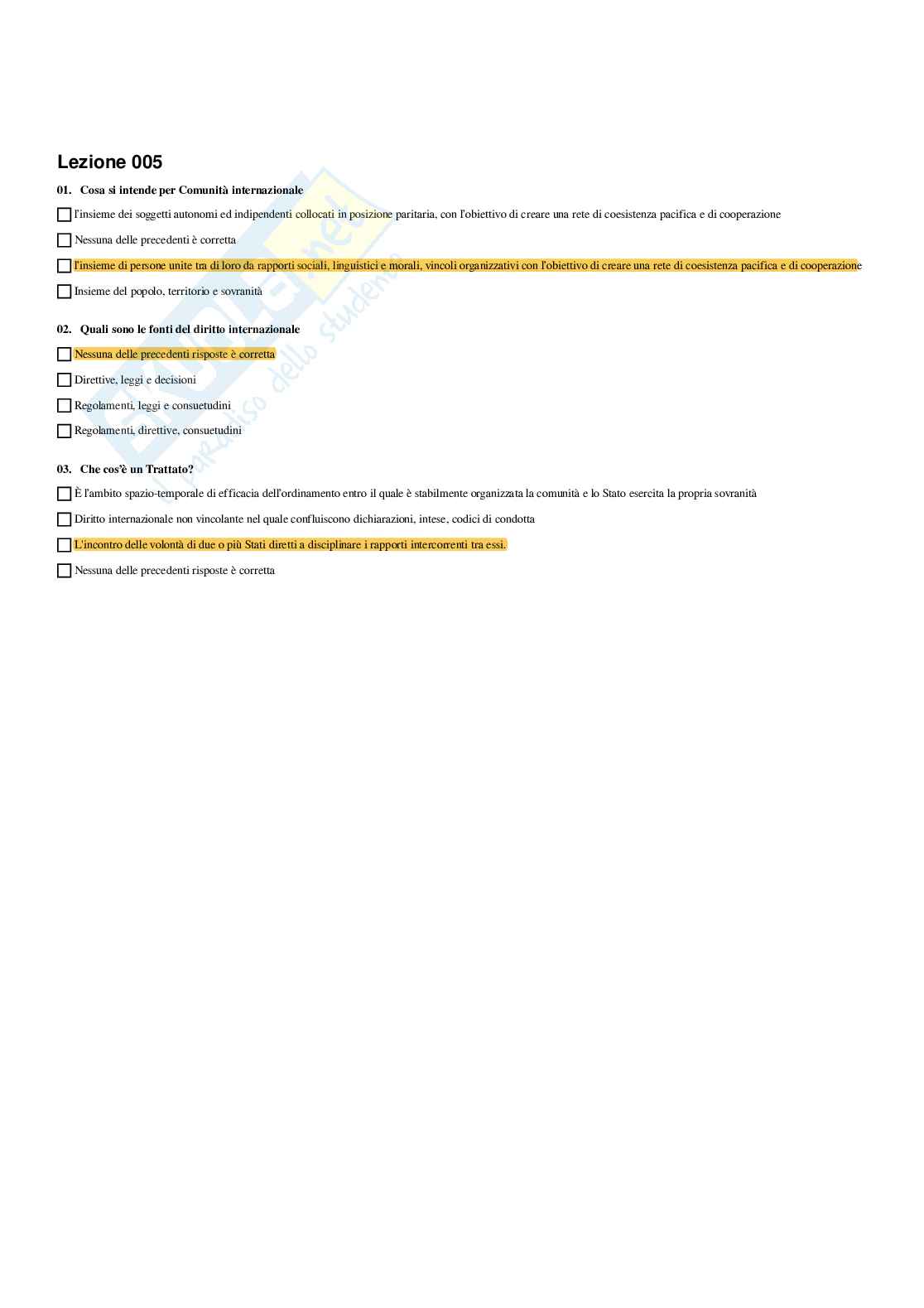 Paniere di Istituzione di diritto pubblico - Risposte multiple - aggiornato (2026) Pag. 6