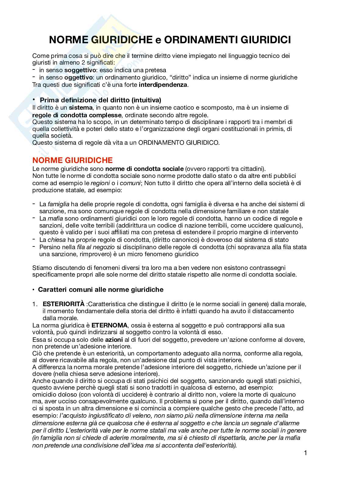 Schemi riassuntivi del corso di Diritto costituzionale  Pag. 1