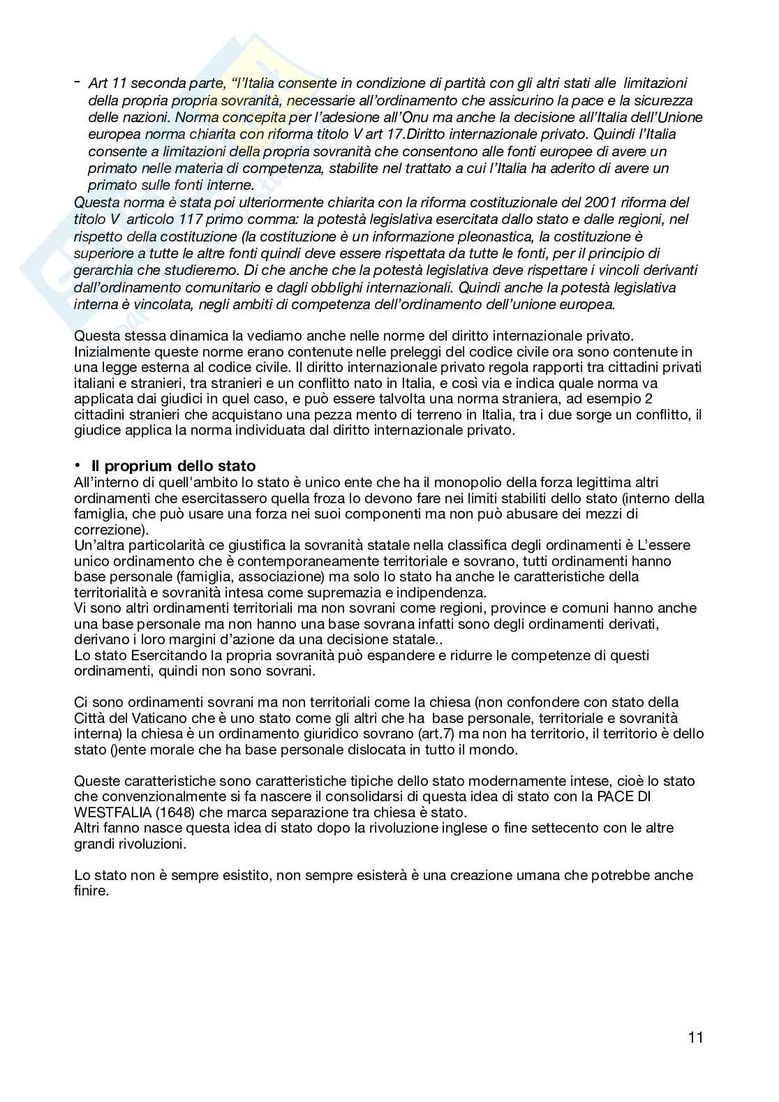 Schemi riassuntivi del corso di Diritto costituzionale  Pag. 11