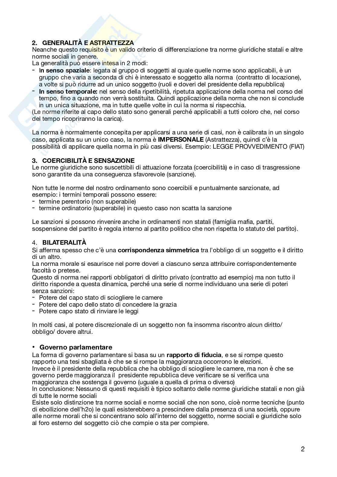 Schemi riassuntivi del corso di Diritto costituzionale  Pag. 2