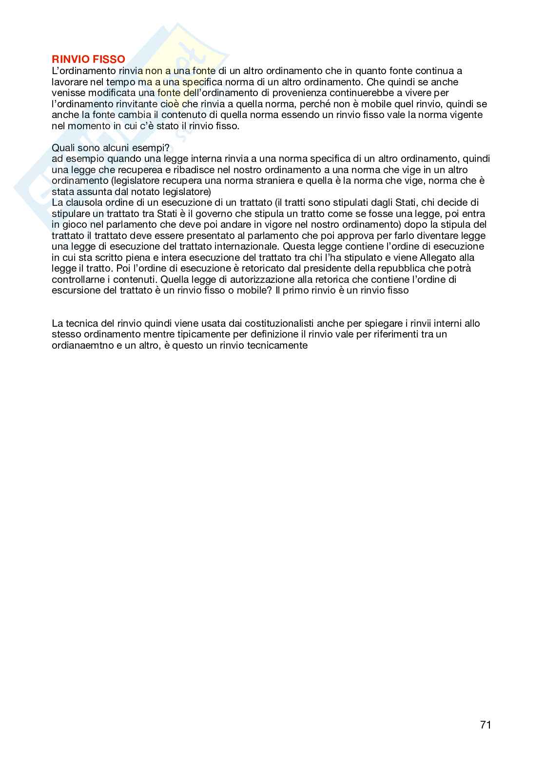Schemi riassuntivi del corso di Diritto costituzionale  Pag. 71
