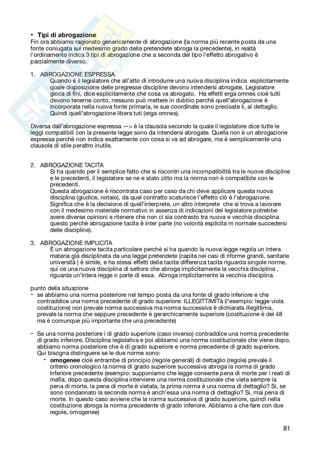Schemi riassuntivi del corso di Diritto costituzionale  Pag. 81