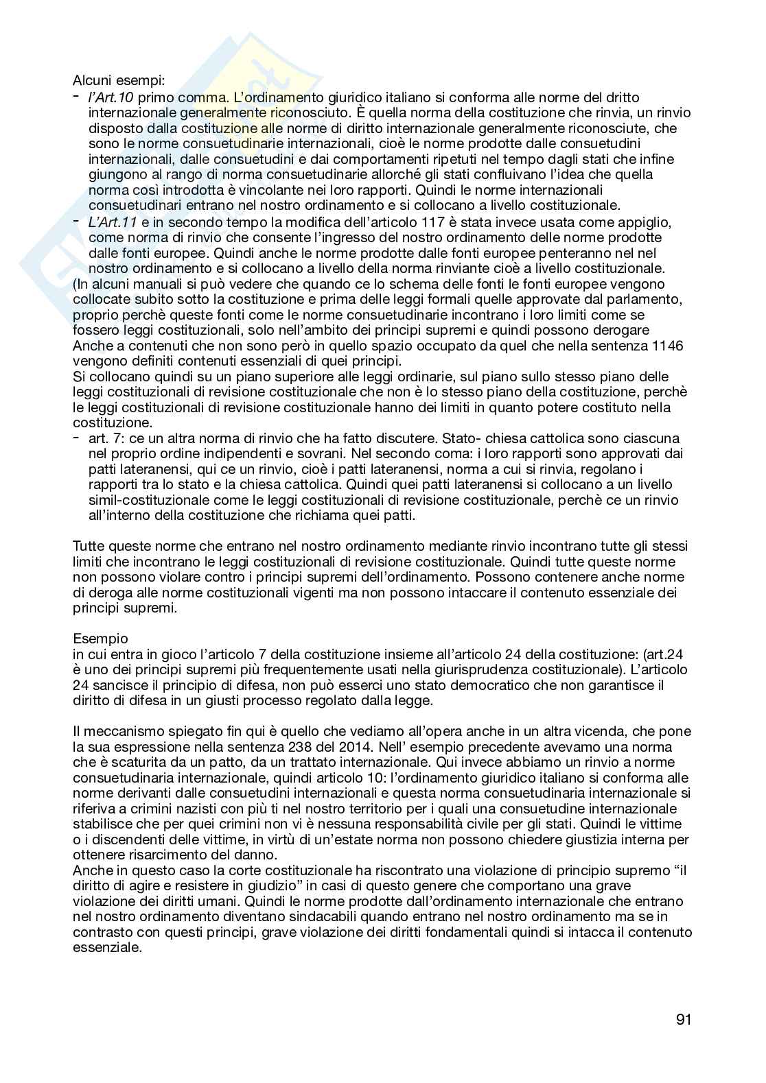 Schemi riassuntivi del corso di Diritto costituzionale  Pag. 91