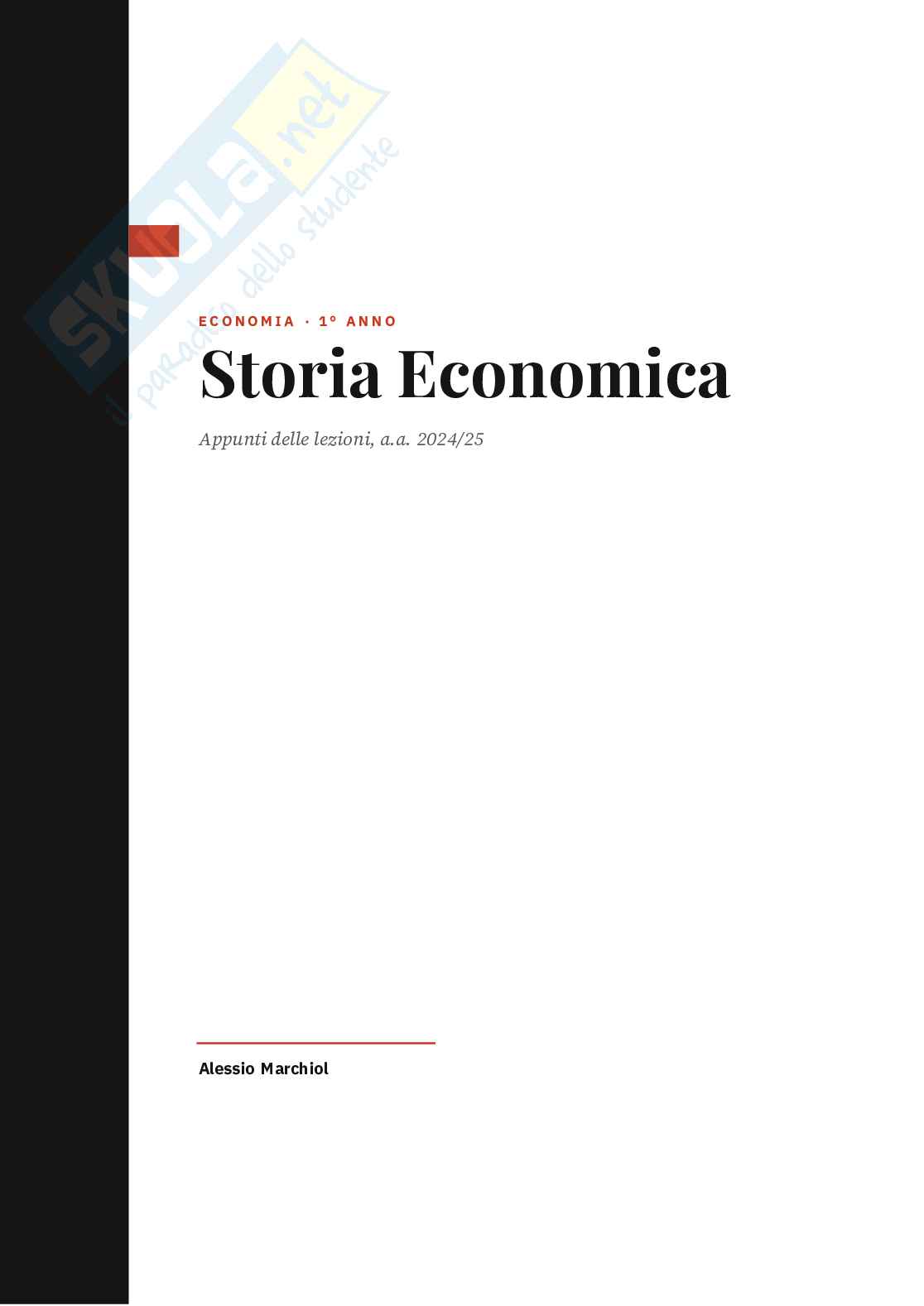 Storia economica Pag. 1