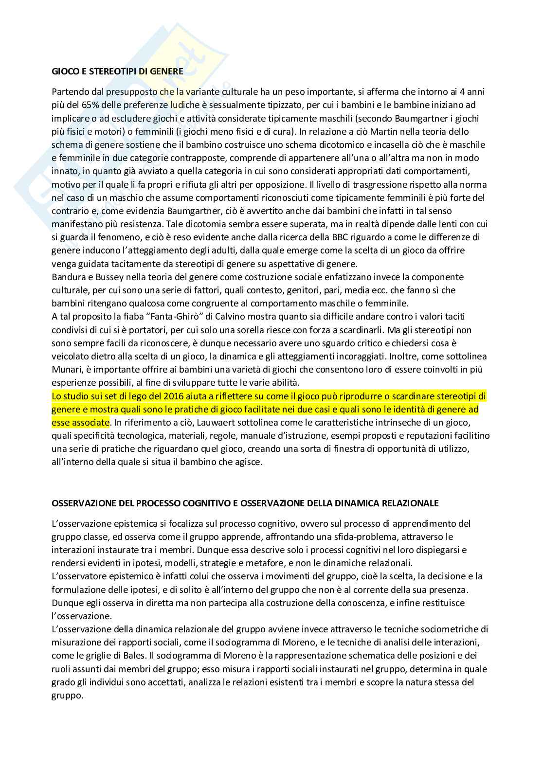Metodologia e tecnica del gioco e dell'animazione (B024368) - Kit completo, Schemi e Preparazione Esame | SFP Notes Vol. 07 Pag. 16