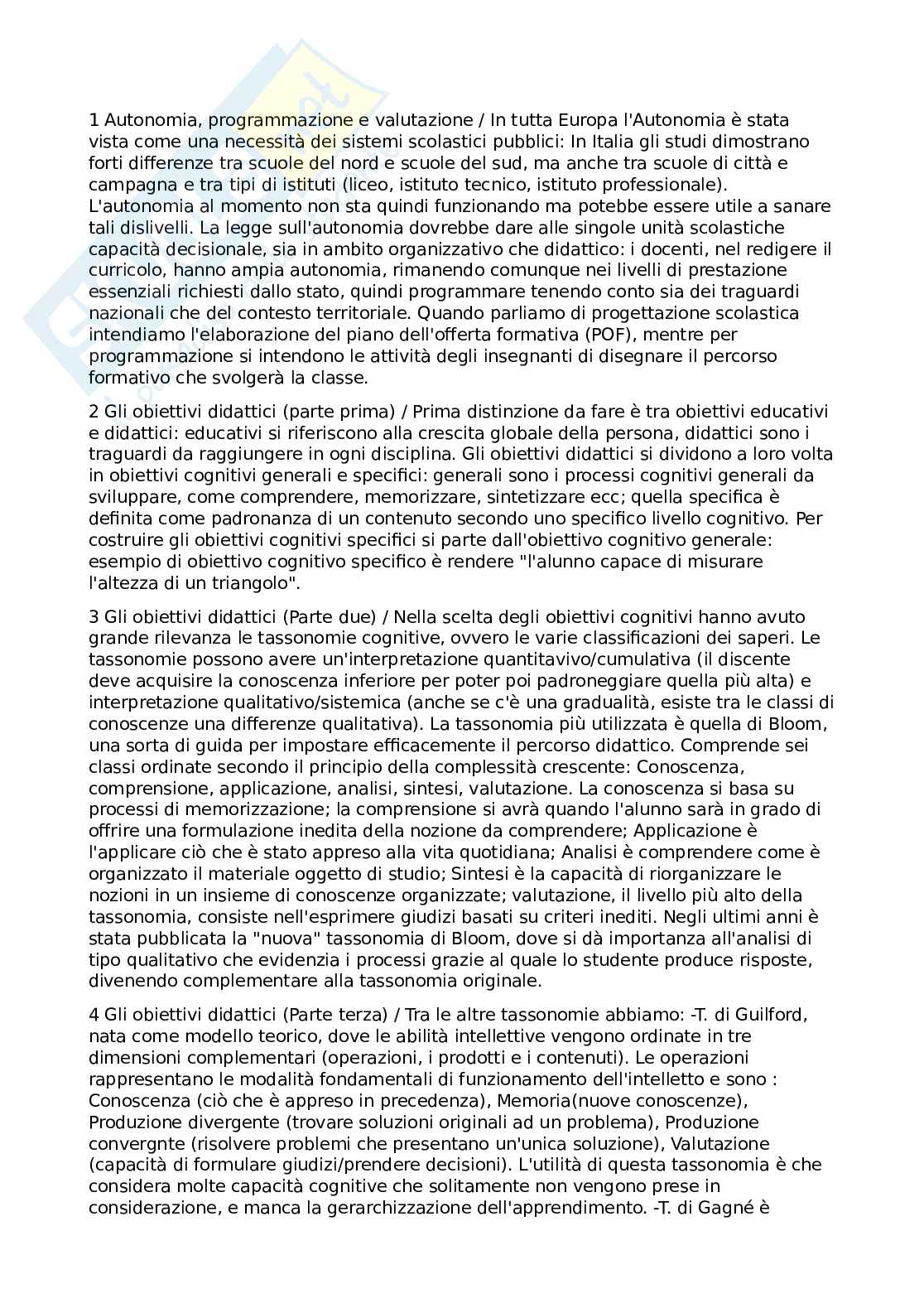 Progettazione e valutazione  Pag. 1