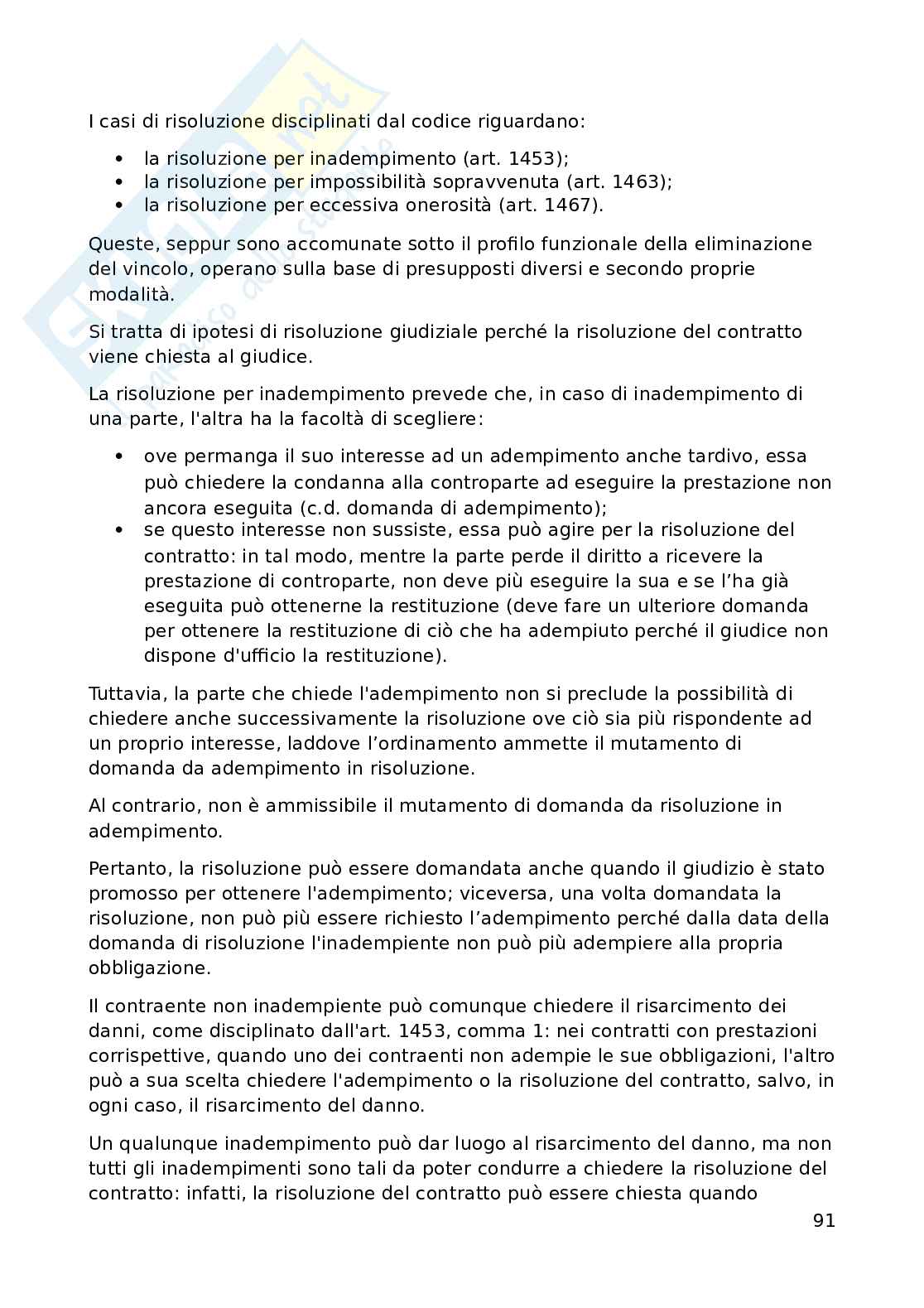 Appunti di Diritto dei contratti  Pag. 91