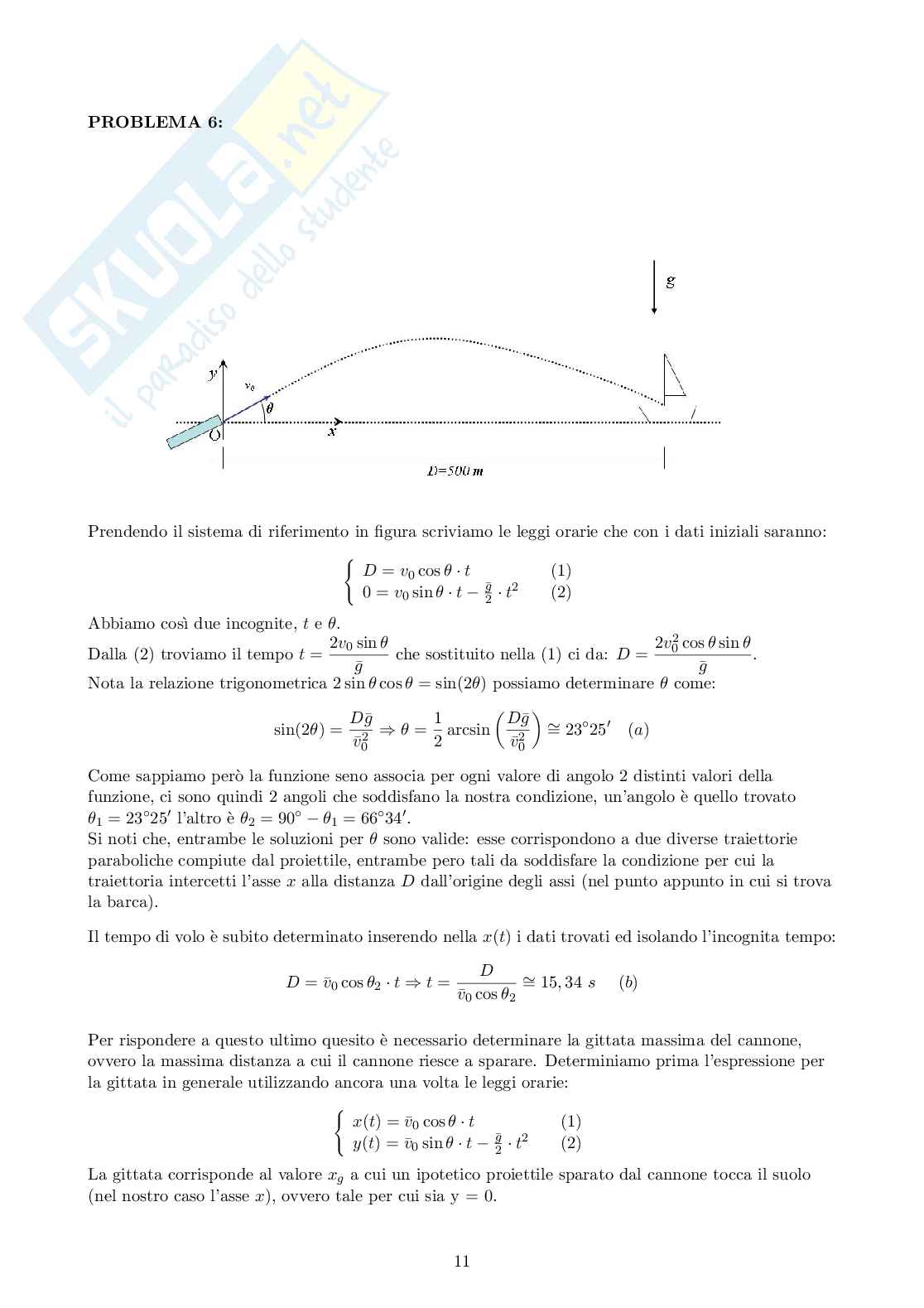 Moti parabolici Pag. 11