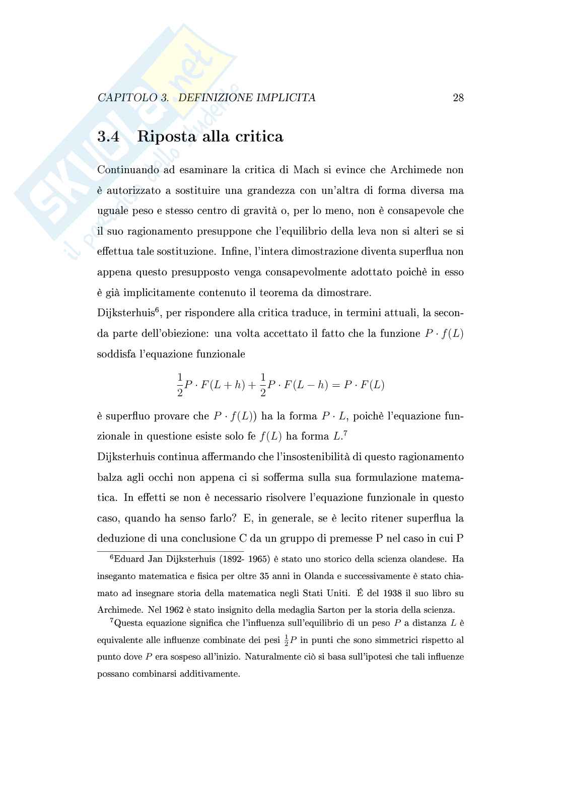 De gravitatis centro, definizioni implicite attraverso i postulati Pag. 31